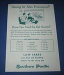 Old Vintage 1950's S.P. RAILROAD - Try the DEL MONTE Train CARD - San Francisco