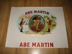  Old Antique - ABE MARTIN - Inner Cigar Box Label  - Cartoon / Comic 