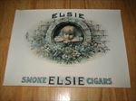  Old ELSIE Inner Cigar Box Label - Little GIRL 