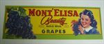 Old Vintage - MONT ELISA BEAUTY - Grape LABEL - Riolo Bros. ROSEVILLE CA. 