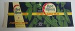 Old Vintage 1930's - RED MOON - Early Peas - CAN LABEL - Langrall - Baltimore MD