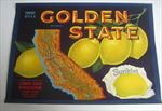 Old Vintage 1930's - GOLDEN STATE - Sunkist LEMON Crate LABEL - Lemon Cove CA. 