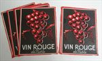  Lot of 25 Old Vintage 1920's - VIN ROUGE French RED WINE LABELS 