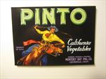  Lot of 50 Old Vintage PINTO Western Cowboy Vegetable LABELS - 5"x7"