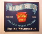  Lot of 100 Old Vintage KEYSTONE FRUIT CO. Crate LABELS - Entiat WASH.