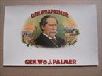  Old Antique GEN. WM. J. PALMER - Inner CIGAR LABEL - Colorado - ANTLERS