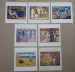Lot of 7  Old Vintage 1930's - Pantomime Theatre - MINI POSTERS - 5"x5" 