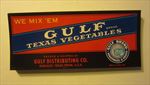  Lot of 100 Old Vintage - GULF - Texas Vegetables LABELS - We Mix 'Em