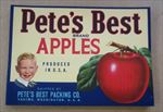  Lot of 50 Old Vintage - PETE'S BEST - APPLE - LABELS - Yakima WASH.