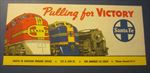 Old 1940's WWII - Santa Fe Railroad - Advertising BLOTTER - Pulling For Victory