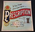  Old Antique - PRESCRIPTION - Outer CIGAR BOX LABEL - Pharmacy Medical