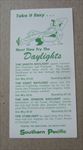 Old Vintage - S.P. Railroad - TRY THE DAYLIGHTS - Train - Advertising CARD 