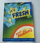  Old Vintage - IT'S FRESH - Fadler Produce LABEL - Pittsburg Kansas 