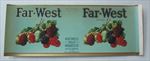  Old Vintage 1930's - FAR WEST - Fruit CAN LABEL - Salem Oregon