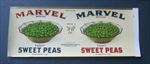  Old Vintage - MARVEL - Sweet Peas - CAN LABELS - Danville ILL. 