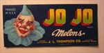 Lot of 50 Old Vintage JO JO Melon LABELS - Circus CLOWN - Somerton AZ.