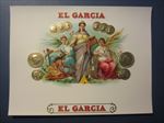  Old Vintage - EL GARCIA - Inner CIGAR LABEL - Ladies & Indian / Coins 