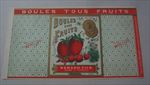 Large Old Vintage 1910's - French CANDY LABEL - Boules Tous Fruits - Nerand Fils
