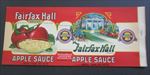 Old Vintage 1930's - FAIRFAX HALL - Apple CAN LABEL - Richmond Virginia - 15 oz.