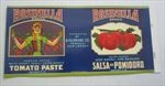 Old Vintage 1930's - ROSINELLA - Tomato Paste - CAN LABEL - Passaic N.J. 