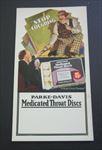  Old Vintage 1930's - PARKE DAVIS Medicated Throat Discs - ADVERTISING BLOTTER