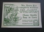 Old Vintage 1920's FLASH Hand Cleaner - Advertising Flyer - Travelling Auto Kit