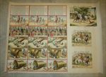 Old c.1900 French Game PRINT - Jeu Du Cheval Blanc - WHITE HORSE - Uncut SHEET