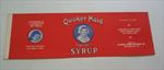 Old Vintage - QUAKER MAID - SYRUP - Can LABEL - Atlantic Syrup - Philadelphia PA