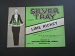 Old Vintage 1930's - SILVER TRAY - Lime Rickey - SODA LABEL - Hastings PA.