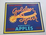 Old Vintage 1940's - GOLDEN SPUR - Apple LABEL - Western Theme - WASH. 