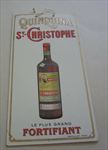 Old Vintage c.1930's - Quinquina ST. CHRISTOPHE Liquor ADVERTISING SIGN - PARIS 