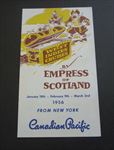 Old Vintage 1956 Canadian Pacific Steamship - EMPRESS OF SCOTLAND  - Brochure