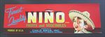 Old Vintage 1940's - NINO - Fruits and Vegetables - Crate LABEL - Los Angeles CA