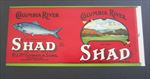 Old Vintage 1930's - Columbia River - SHAD - Can LABEL - McGowan WASH. 