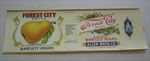 Old Vintage 1920's - Forest City - Bartlett PEARS - Can LABEL - Omaha Nebraska