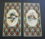  Set of 2 Old Vintage c.1910's - CANDY BOX Decoration CARDS - Windmill / Mill
