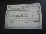 Lot of 10 Old 1910's - CITY WARRANT - Butte MONTANA - Documents 