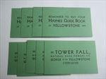 Lot of 10 Old Vintage - YELLOWSTONE PARK - Haynes Guide - Advertising BLOTTERS