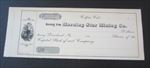 Old 1890's - Morning Star Mining Co. - COLFAX CA. - Dividend Document