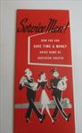 Old 1940 - SERVICE MEN - S.P. Railroad Brochure - Going Home - Los Angeles 