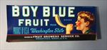 Lot of 100 Old Vintage 1940's BLUE BOY Fruit LABELS - Wenatchee WA.