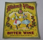 Old Vintage 1930's - Horke Vino - BITTER WINE - European WINE LABEL