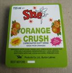  lot of 100 Old Vintage SHE - ORANGE CRUSH - Soda LABELS - Fairy 