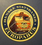Old Vintage - DANISH State Railways - EUROPABUS - Baggage / Luggage LABEL 