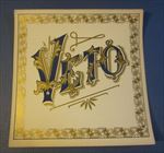  Old Antique - VETO - Outer CIGAR LABEL