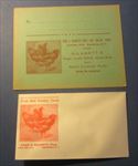 Old 1910 Giladett's POULTRY YARDS Advertising Postal Card & Cover SHERBURNE NY
