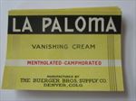  Lot of 50 Old Vintage - La Paloma - VANISHING CREAM - Beauty LABELS 