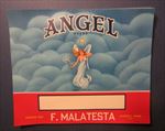  Lot of 10 Old 1960's ANGEL Brand CRATE LABELS - STOCK - Everett MASS.