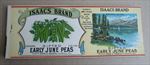  Lot of 100 Old Vintage 1920's - ISAAC'S - June Peas - CAN LABELS
