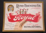  Old Vintage - ROYAL Beer LABEL - Reno Brewing Co. NV. - POKER CARDS 